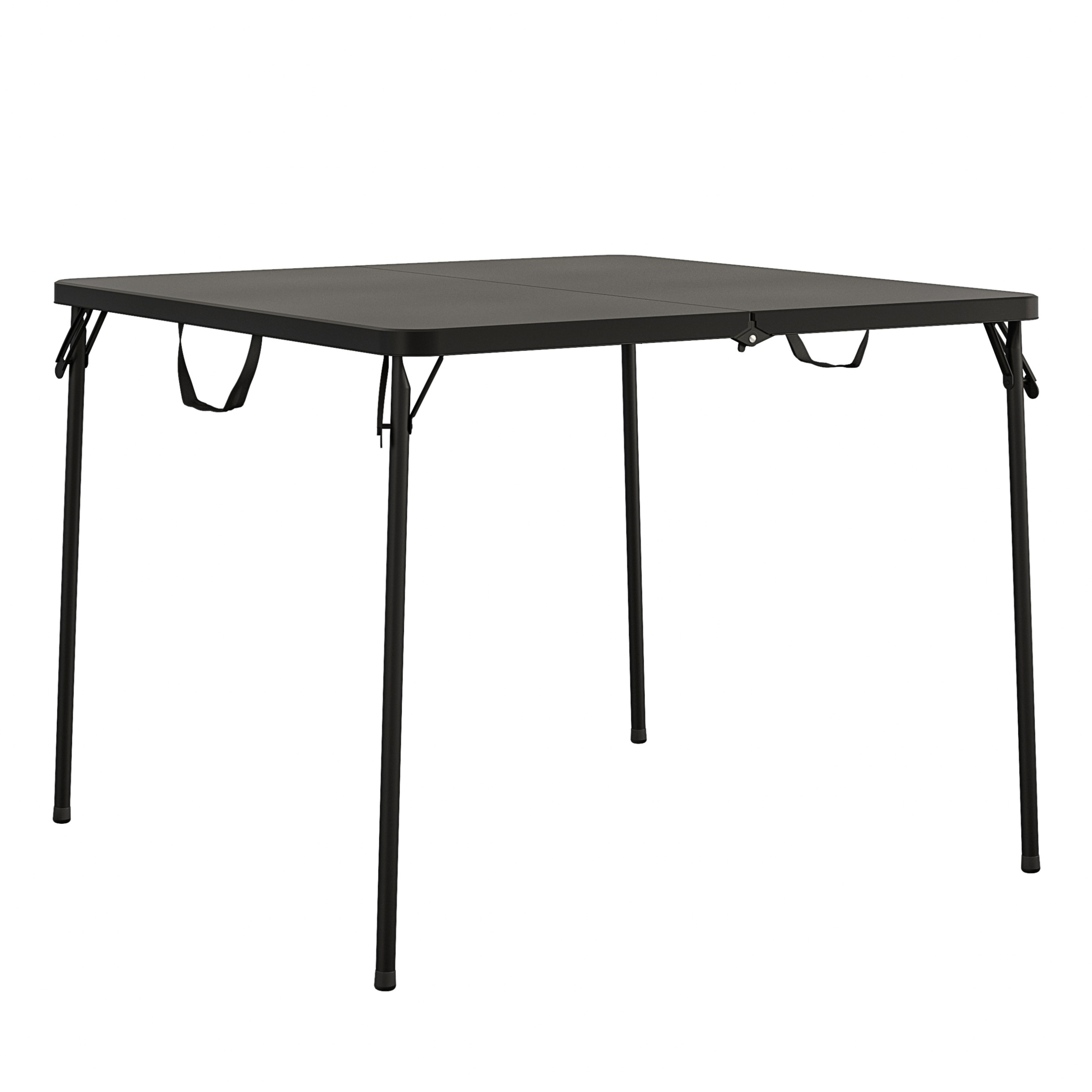 Cosco, 38.5in. Fold-in-Half Card Table w/ Handle, Height 29.5 in, Width 38.5 in, Length 38.5 in, Model# 14036BLK1E